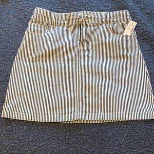 Maurices striped denim skirt.